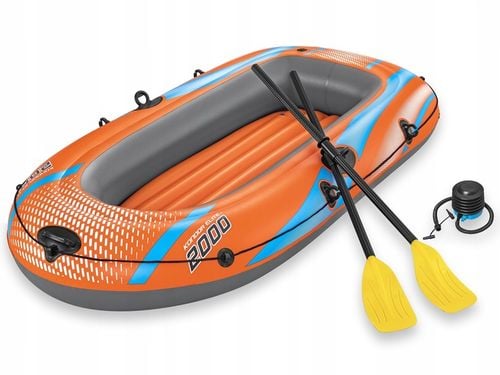 wytrzymały PONTON KONDOR Elite Bestway 196 cm do pływania WIOSŁA pompka na Arena.pl