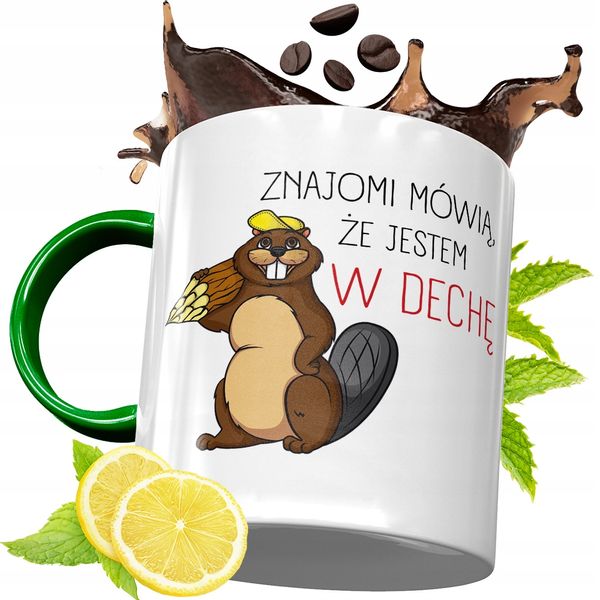 Kubek Zielony Dla Stolarza Na Urodziny Prezent Z Nadrukiem Ze Zdjęciem zdjęcie 1