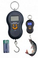 WAGA ELEKTRONICZNA HAKOWA DO 50 KG WĘDKARSKA BAGAŻOWA PLUS BATERIA