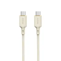 Kabel Dudao L7SCC USB-C - USB-C 100W 1m - beżowy