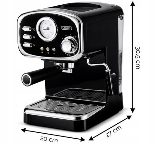 Ekspres do kawy Ciśnieniowy Kolbowy Yoer 1100W 20bar 10kaw +Spieniacz mleka na Arena.pl