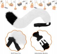 ZESTAW KOSTIUM LIS KARTON FUTRO OGON MASKA ŁAPA COSPLAY HALLOWEEN