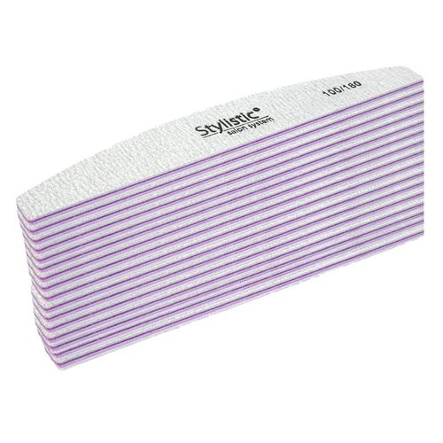 STYLISTIC Pilnik do paznokci ŁÓDKA PÓŁKSIĘŻYC - 100/180 - 50 sztuk na Arena.pl