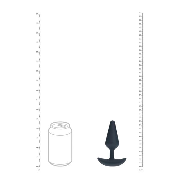 Classic Vibrating Silicone Anal Plug - M - Black zdjęcie 6