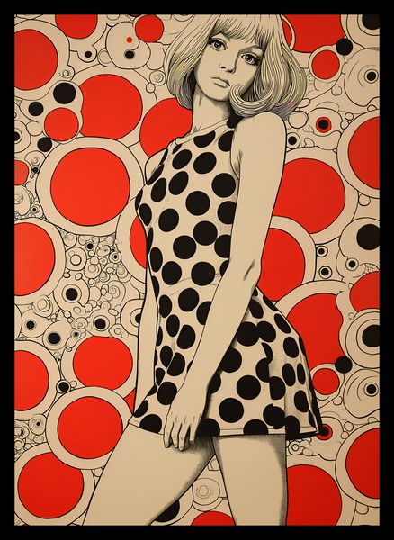 Plakat 25x35cm Czerwone Kropki zdjęcie 2