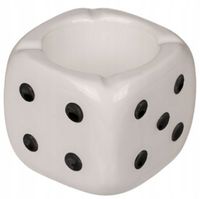 Popielniczka ceramiczna w kształcie kostki do gry