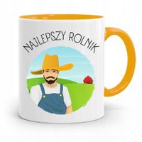 Dla Rolnika Kubek Zółty Najlepszy Rolnik Prezent Z Nadrukiem Ze Zdjęciem