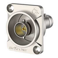 Gniazdo tablicowe panelowe montażowe dwustronne BNC Roxtone RAB75D Srebrne