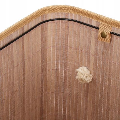 KOSZ BAMBUSOWY NA PRANIE BIELIZNĘ DWUKOMOROWY Z POKRYWĄ POJEMNIK DUŻY 100L na Arena.pl