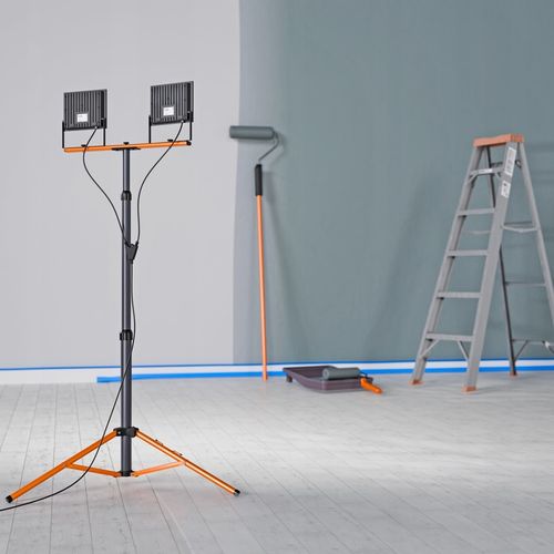 Halogen LED Statyw Budowlany Naświetlacz 2x 50W 11000lm Lampa Na na Arena.pl