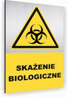 Tabliczka znak informacyjny 30x20 SKAŻENIE BIOLOGICZNE Aluminiowa NADRUK UV