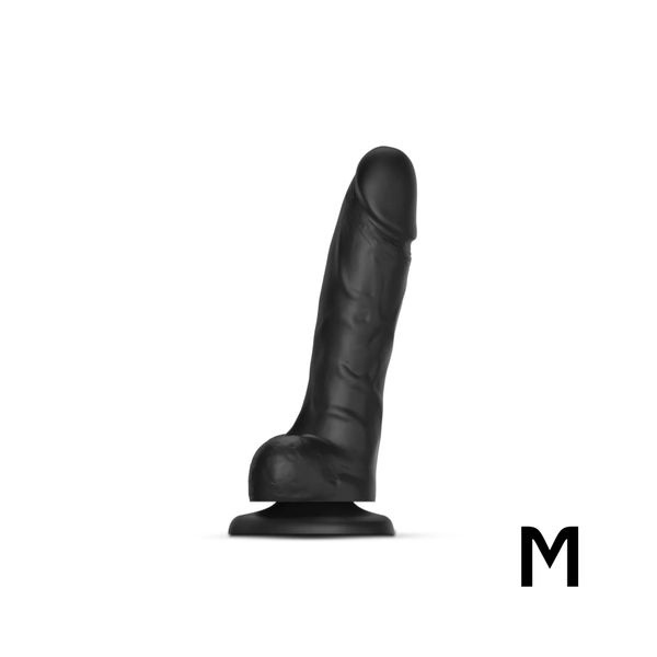 SLIDING SKIN REALISTIC DILDO BLACK M zdjęcie 1