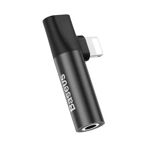 Adapter Audio Baseus L43 Lightning do Mini Jack 3.5mm + Lightning (czerwony) na Arena.pl
