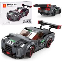 ZESTAW KLOCKI TECHNICZNE SPORTOWE AUTO SZARE