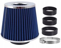 FILTR POWIETRZA STOŻKOWY SPORTOWY STOŻEK NIEBIESKI 3 ADAPTERY