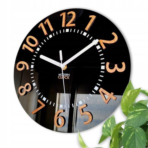 Zegar ścienny EROS 3D cichy czytelny bambus 28 CM na Arena.pl