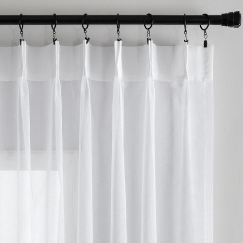 Zasłony Półprzezroczyste Woalowe Plisowane Białe 132x245 cm 2 Sztuki Salon na Arena.pl