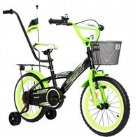 ROWEREK DZIECIĘCY 16" BMX PROWADNIK 4-6lat KOSZYK KÓŁKA BOCZNE sport