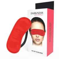 darkness prosta satynowa maska na oczy czerwona regulowana