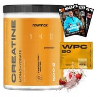 nowmax CREATINE MONOHYDRATE 500 g KREATYNA SIŁA WYDAJNOŚĆ MONOHYDRAT+ WPC
