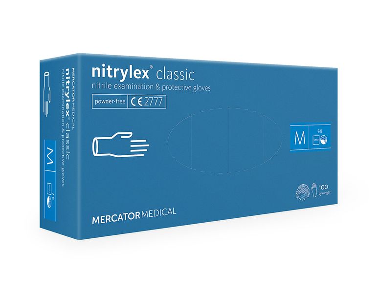 Rękawice nitrylowe nitrylex classic blue M 100 szt zdjęcie 1