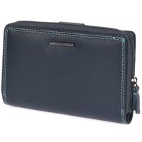 portfel skórzany damski bellugio kolorowy - granatowy