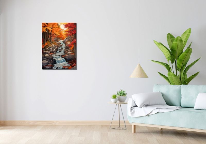 Obraz 50x70cm Jesienne Wodospady zdjęcie 2