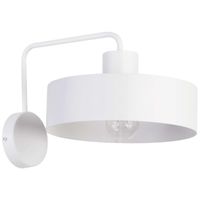 Kinkiet LAMPA ścienna VASCO 31556 Sigma metalowa OPRAWA okrągła na wysięgniku biała