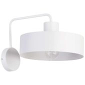 Kinkiet LAMPA ścienna VASCO 31556 Sigma metalowa OPRAWA okrągła na wysięgniku biała