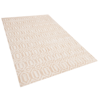 Dywan wiskozowy 140 x 200 cm beżowy ADATEPE