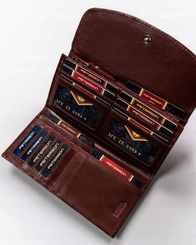 elegancki, duży portfel damski ze skóry naturalnej - peterson na Arena.pl