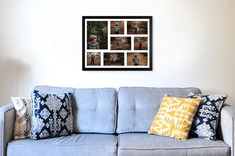 Ramka na 8 zdjęć Hekla 40x50x8 MDF galeria zdjęć czarny 1szt. zdjęcie 4