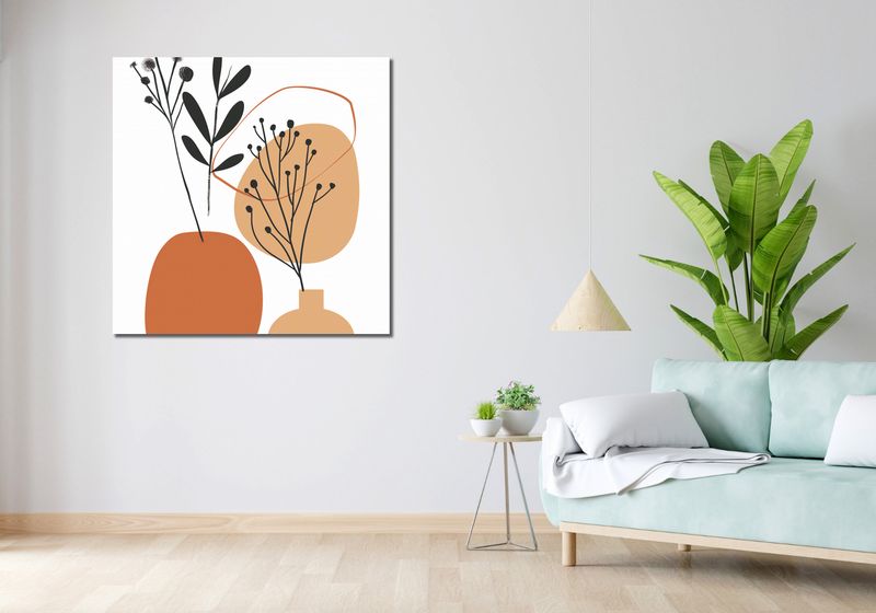 Obraz 100x100cm Botaniczny Pastel zdjęcie 2