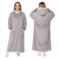 KOC BLUZA Oversize do Kostek Gruba KOCOBLUZA XXL SZARA Futrzak Kaptur