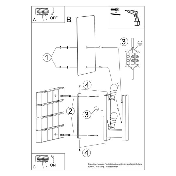 Kinkiet LAPPO biały zdjęcie 5