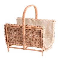 Wiklinowy Kosz Ekskluzywny z Jutowym Obszyciem 46x32 H36 cm uniwersalny