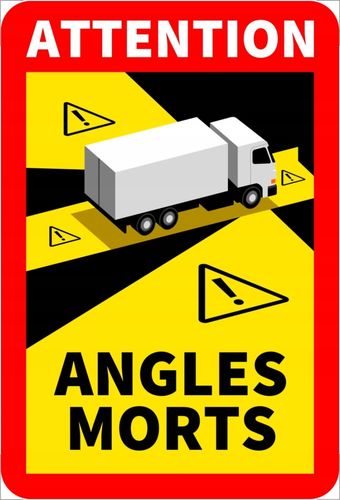 Naklejka Martwe Pole ANGLES MORTS - Folia Standard na Arena.pl