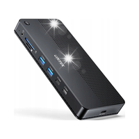 Unitek Przełącznik KVM 2 komputery 2 monitory 4K, LAN, DP 1.2, 2xHDMI, HUB