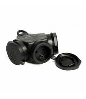 ROZGAŁĘŻNIK POTRÓJNY GUMOWY 3*2P+Z Z/UZ IP44 - E+61-2007
