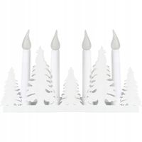 Świecznik adwentowy 3d biały dekoracje świąteczne