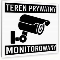Tabliczka DIBOND TEREN PRYWATNY BIAŁA Tablica nierdzewna ALUMINIOWA