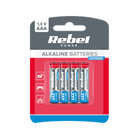 Baterie alkaliczne AAA LR03 R3 LR3 4 sztuki 1,5V paluszki Rebel Extreme