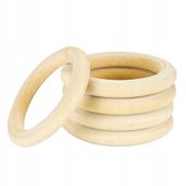 Drewniane KÓŁKA do makramy ringi 33mm / 49mm 5szt.