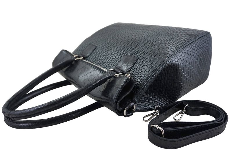 Elegancka torebka do pracy - Czarna zdjęcie 5