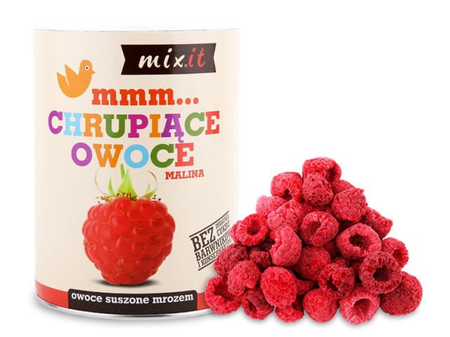 Chrupiące owoce liofilizowane Malina 70g zdjęcie 1