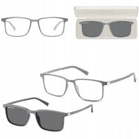 2w1 Okulary Korekcyjne Zerówki z NAKŁADKĄ PRZECIWSŁONECZNĄ z Polaryzacją