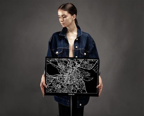 Obraz na płótnie – Canvas, plan miasta Dublin 90x60 na Arena.pl