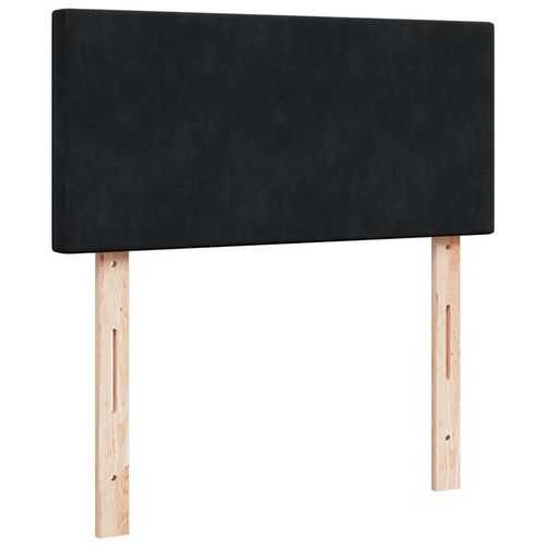 Łóżko Ottoman z materacem i LED, czarny, 80x200cm, aksamit na Arena.pl