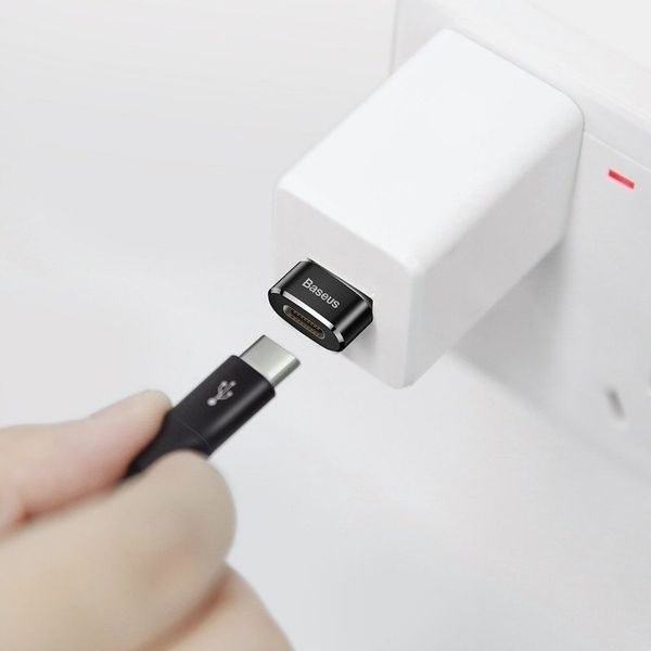 Adapter BASEUS USB-C do USB-A mały 3A Przejściówka nowy kabel do ładowarki zdjęcie 5