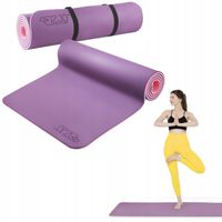 MATA DO ĆWICZEŃ TPE antypoślizgowa 4FIZJO 180x60x0,6 cm 4FIZJO fioletowa